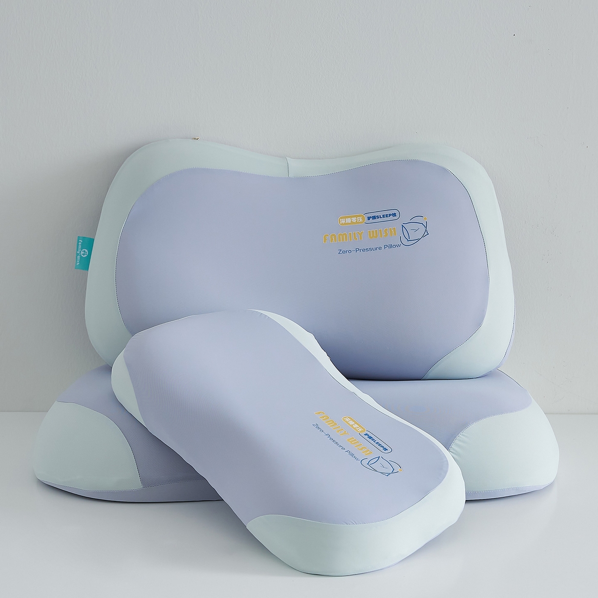 91家纺网 家纺一手货源 找家纺 鼎盛乳胶 2025新款生物基蝴蝶枕枕头枕芯 紫