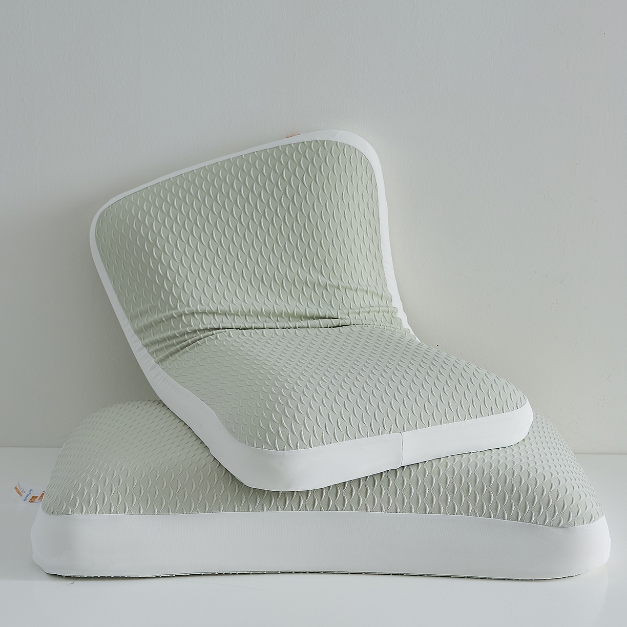 91家纺网 家纺一手货源 找家纺 鼎盛乳胶 2025新款炫彩生物基枕头枕芯 绿