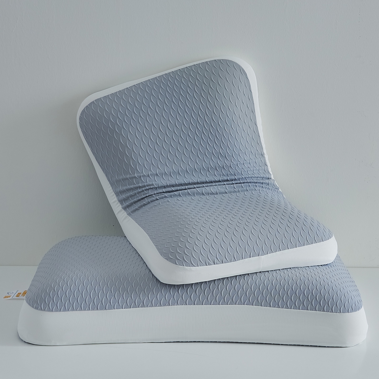 91家纺网 家纺一手货源 找家纺 鼎盛乳胶 2025新款炫彩生物基枕头枕芯 蓝