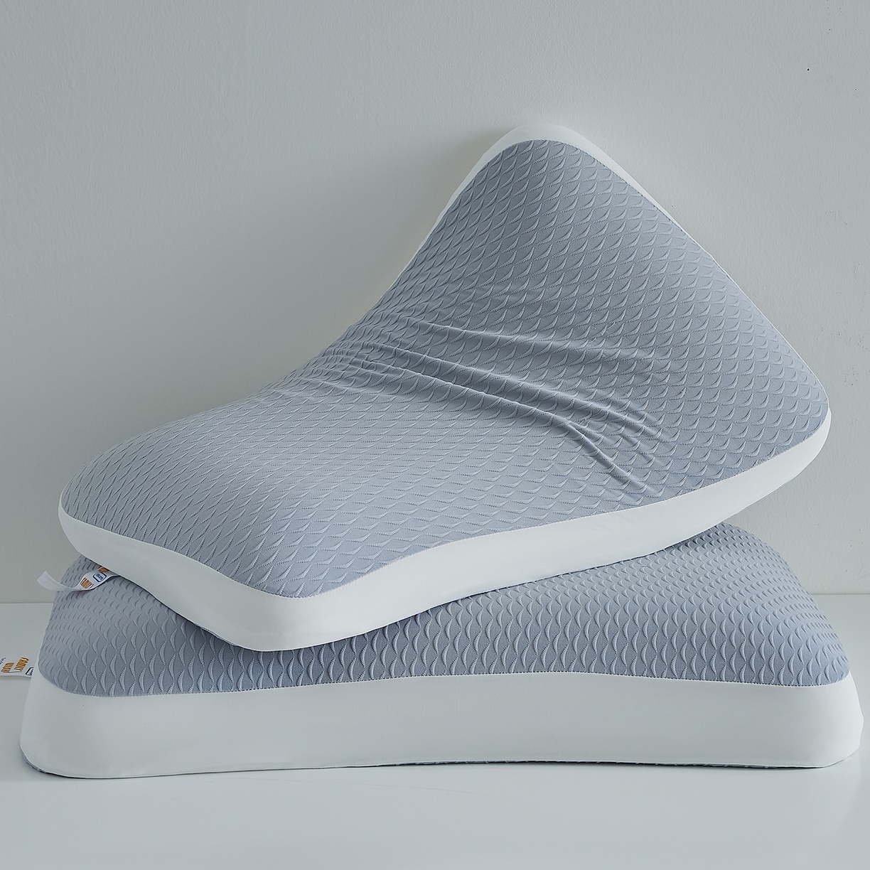 91家纺网 家纺一手货源 找家纺 鼎盛乳胶 2025新款炫彩生物基枕头枕芯 蓝