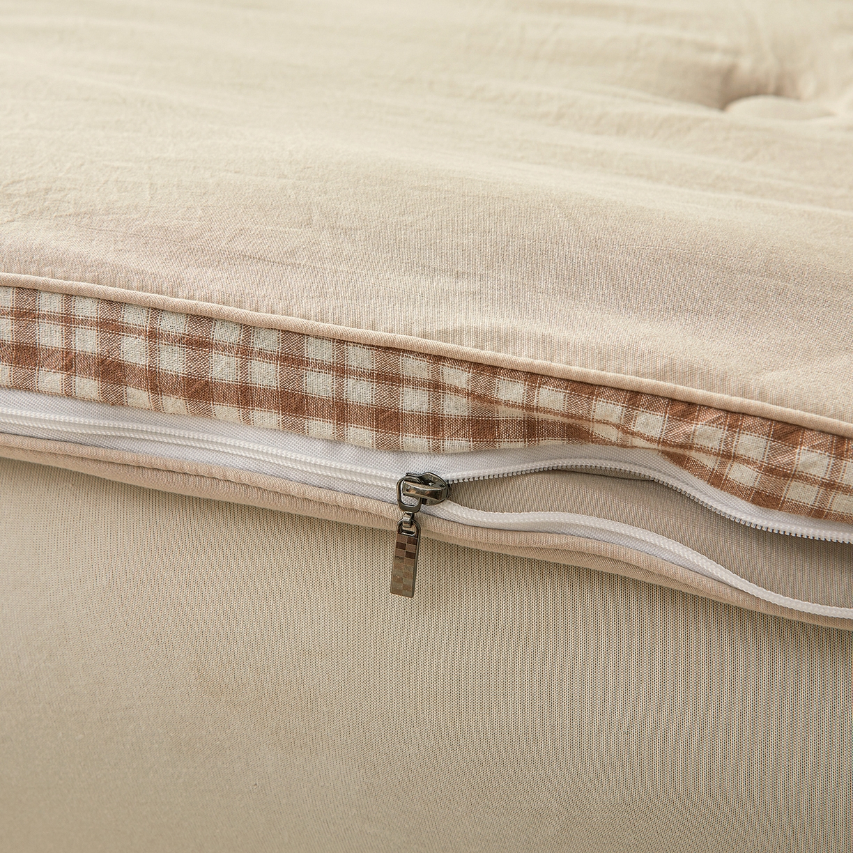 91家纺网 家纺一手货源 找家纺 逸居家纺 2025新款A类水洗棉立体边新疆棉花被子母被 新疆棉花子母被 皓石灰