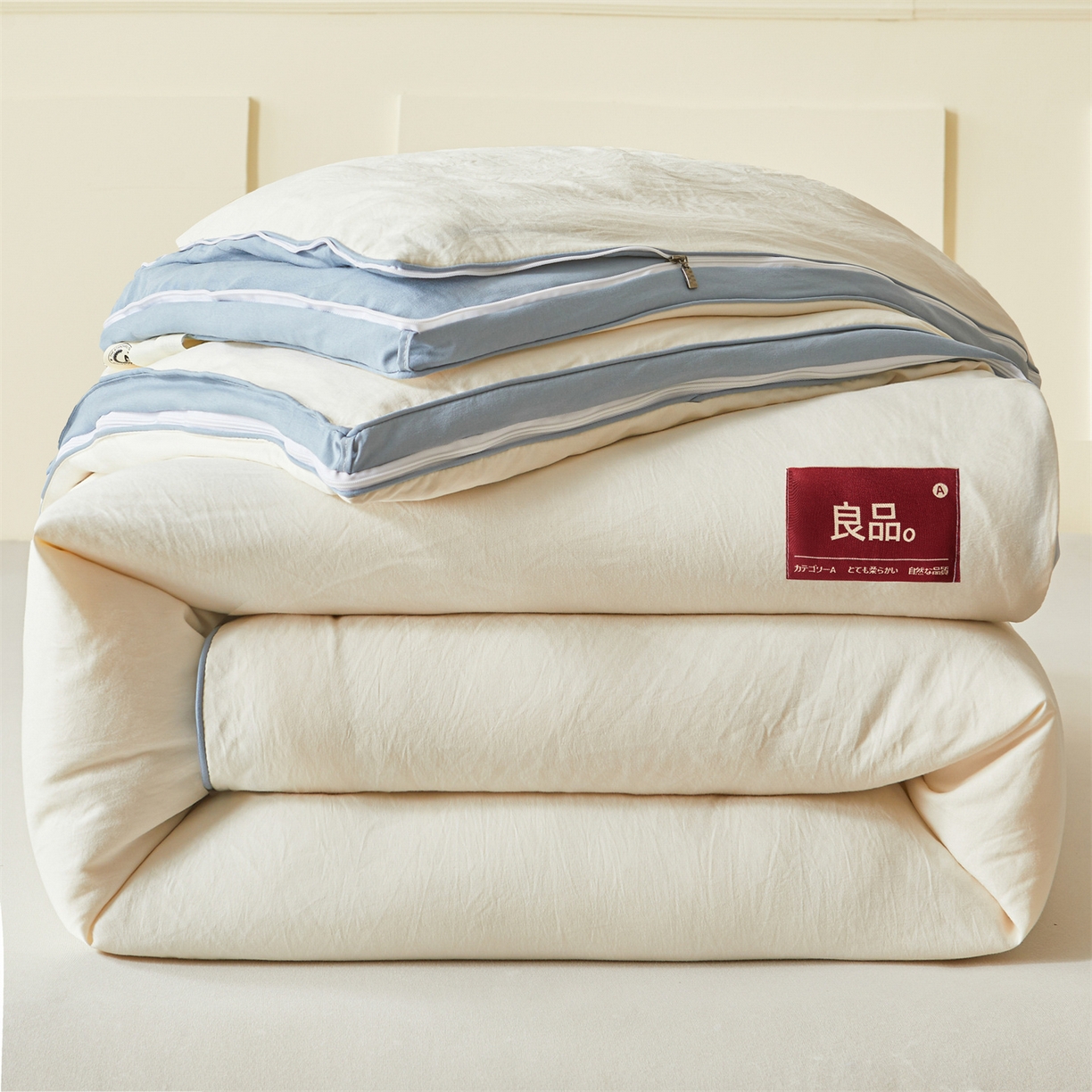 91家纺网 家纺一手货源 找家纺 （总）逸居家纺 2025新款A类水洗棉立体边良品大豆被子母被