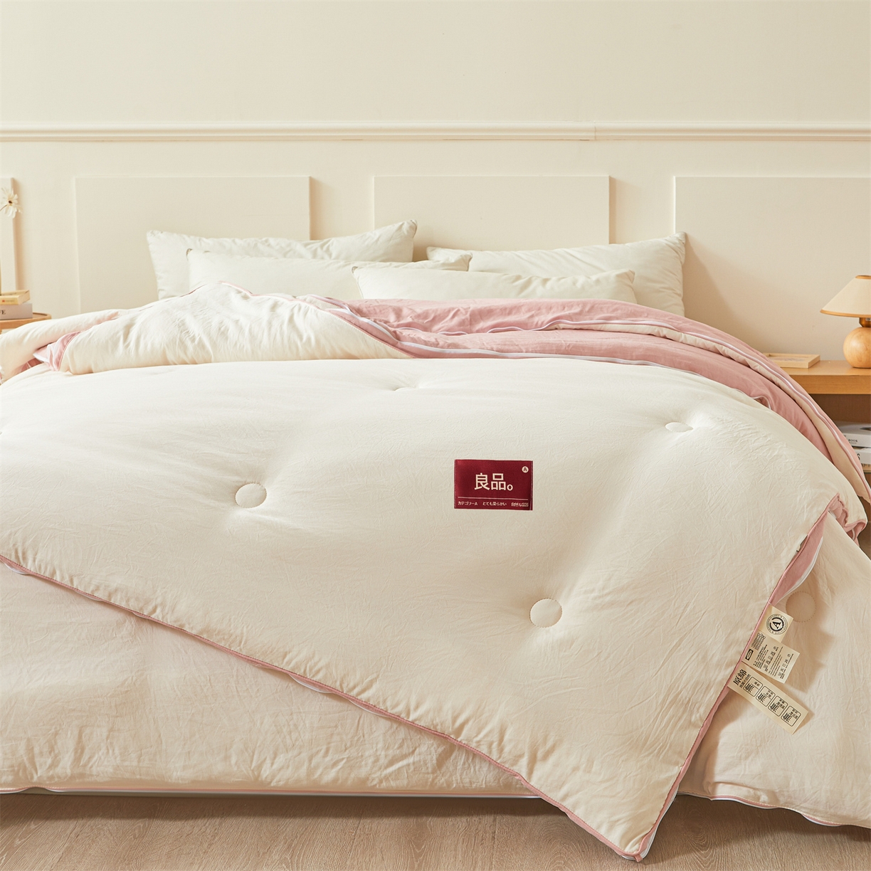 91家纺网 家纺一手货源 找家纺 （总）逸居家纺 2025新款A类水洗棉立体边良品大豆被子母被