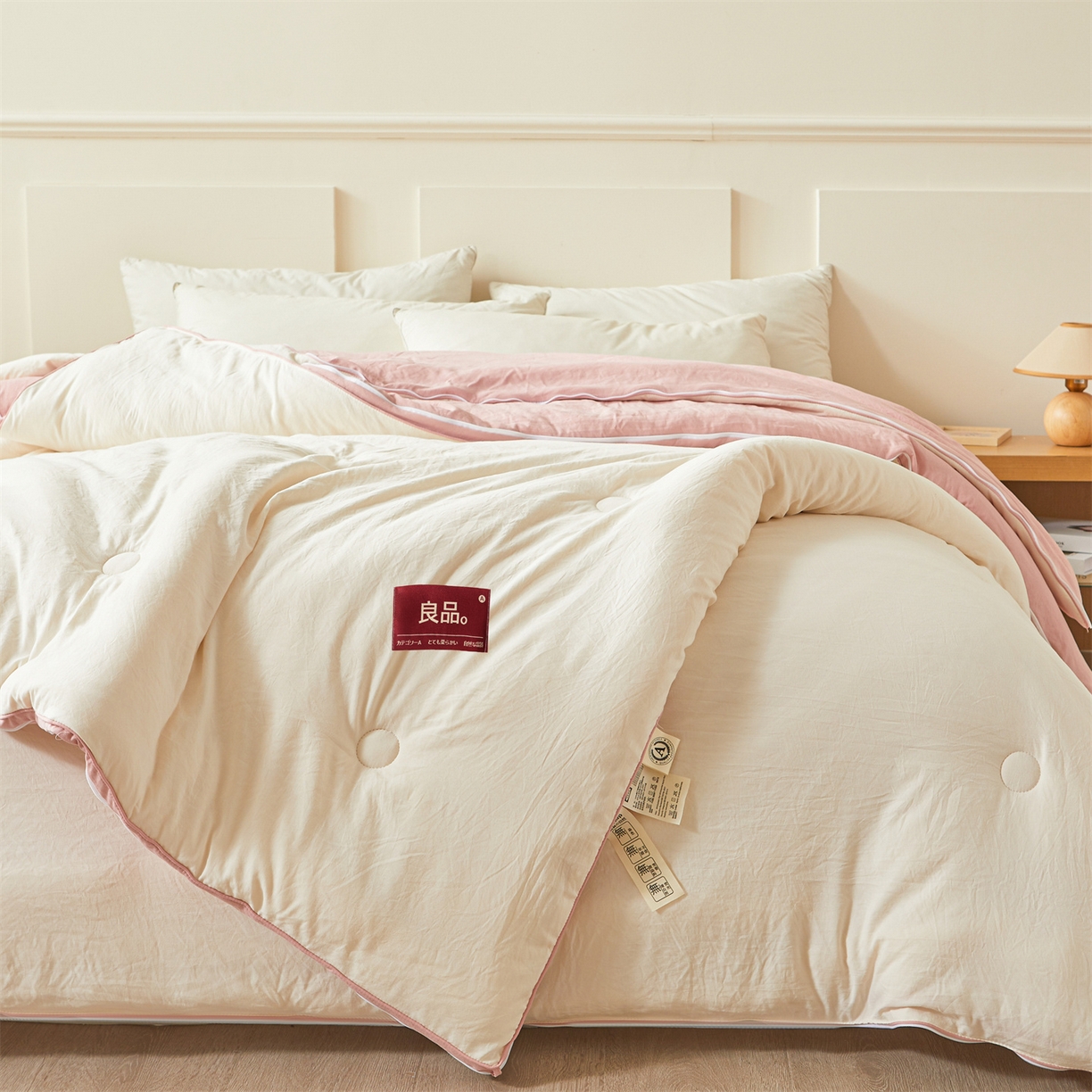 91家纺网 家纺一手货源 找家纺 （总）逸居家纺 2025新款A类水洗棉立体边良品大豆被子母被
