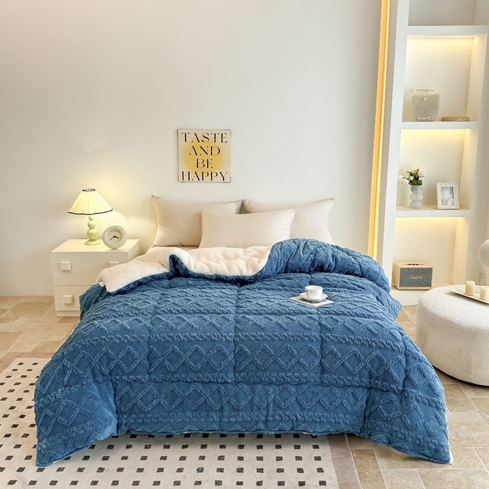 畅销被业 2025新款塔芙绒冬被 塔芙绒-蓝色