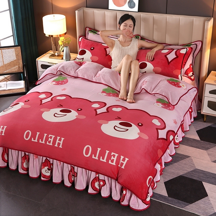 91家纺网 家纺一手货源 找家纺 （总）莱凯家纺 2025新款牛奶绒单被套