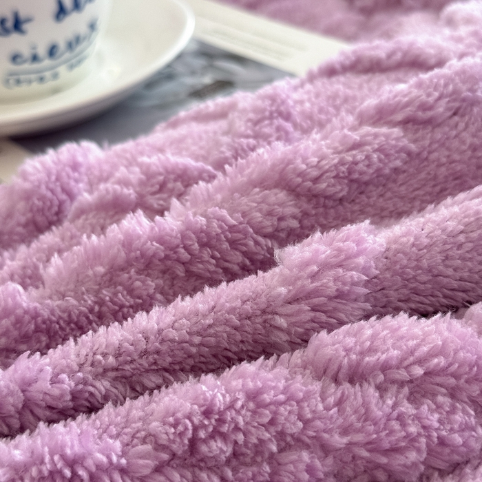 91家纺网 家纺一手货源 找家纺 畅销被业 2025新款塔芙绒冬被 塔芙绒-紫色