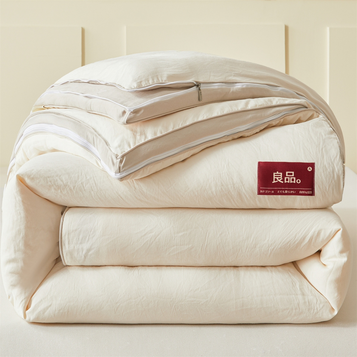 91家纺网 家纺一手货源 找家纺 （总）逸居家纺 2025新款A类水洗棉立体边良品大豆被子母被