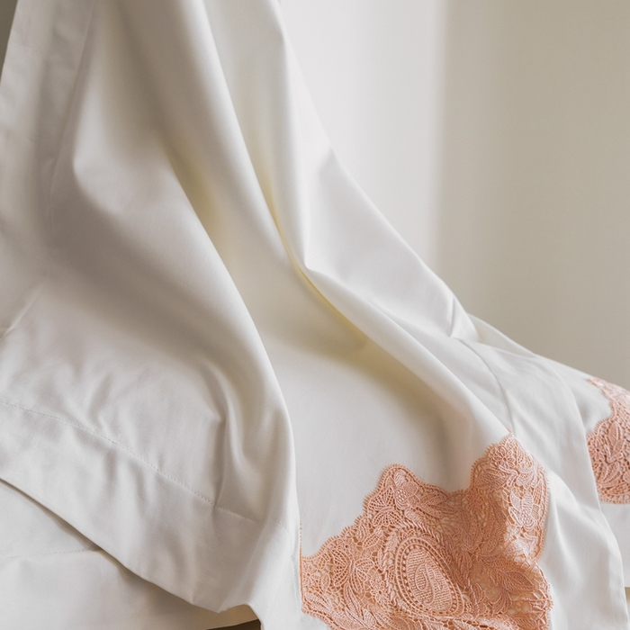 91家纺网 家纺一手货源 找家纺 （总）初拾 2025新款100s全棉“精致”蕾丝花边四件套—嘉柏丽尔 