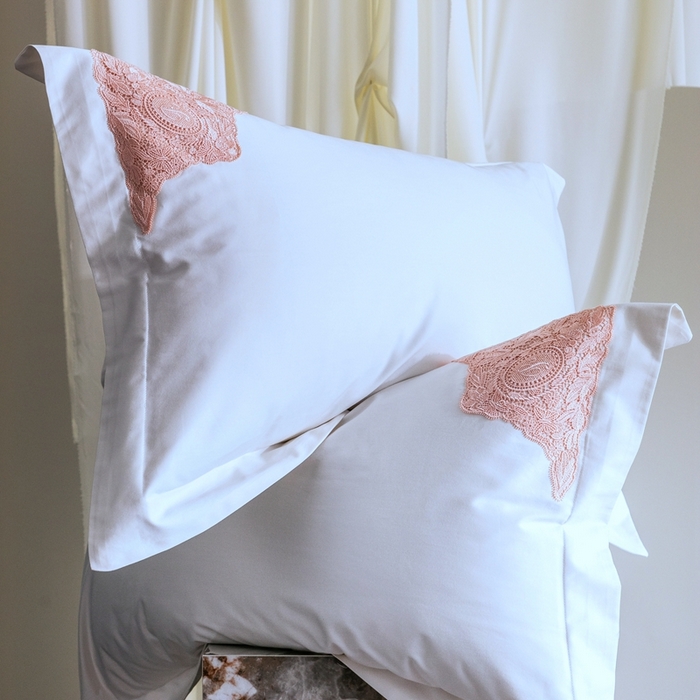 91家纺网 家纺一手货源 找家纺 （总）初拾 2025新款100s全棉“精致”蕾丝花边四件套—嘉柏丽尔 