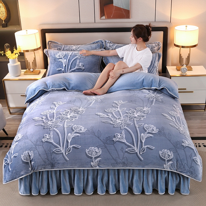 91家纺网 家纺一手货源 找家纺 莱凯家纺 2025新款牛奶绒单被套 浮生若梦