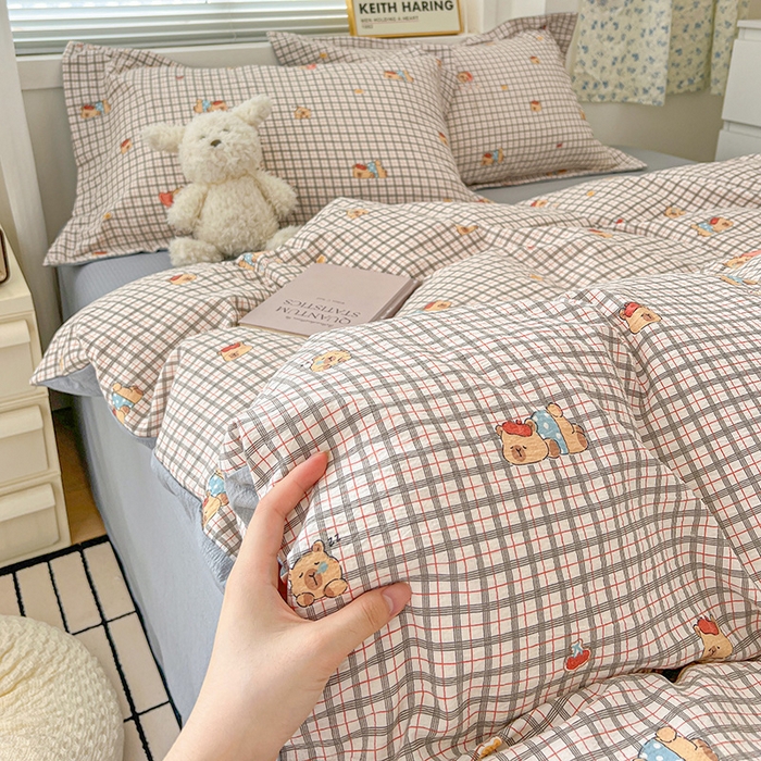 91家纺网 家纺一手货源 找家纺 （总）梦纤绒 2025新款古法水洗棉小布袋四件套，高克重木棉云柔棉