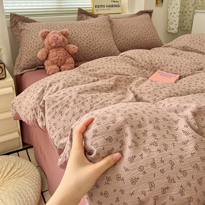 91家纺网 家纺一手货源 找家纺 （总）梦纤绒 2025新款古法水洗棉小布袋四件套，高克重木棉云柔棉