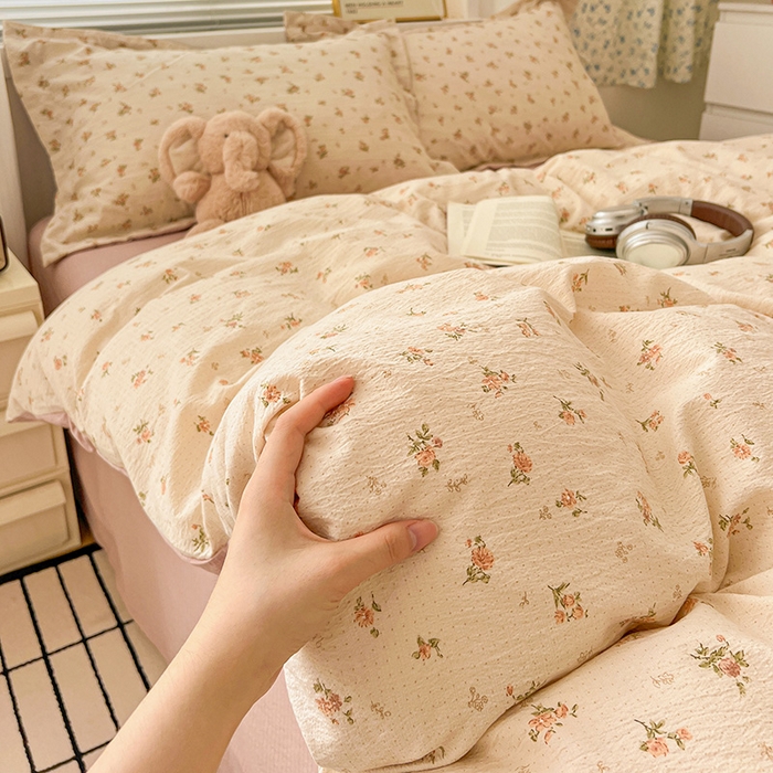 91家纺网 家纺一手货源 找家纺 （总）梦纤绒 2025新款古法水洗棉小布袋四件套，高克重木棉云柔棉