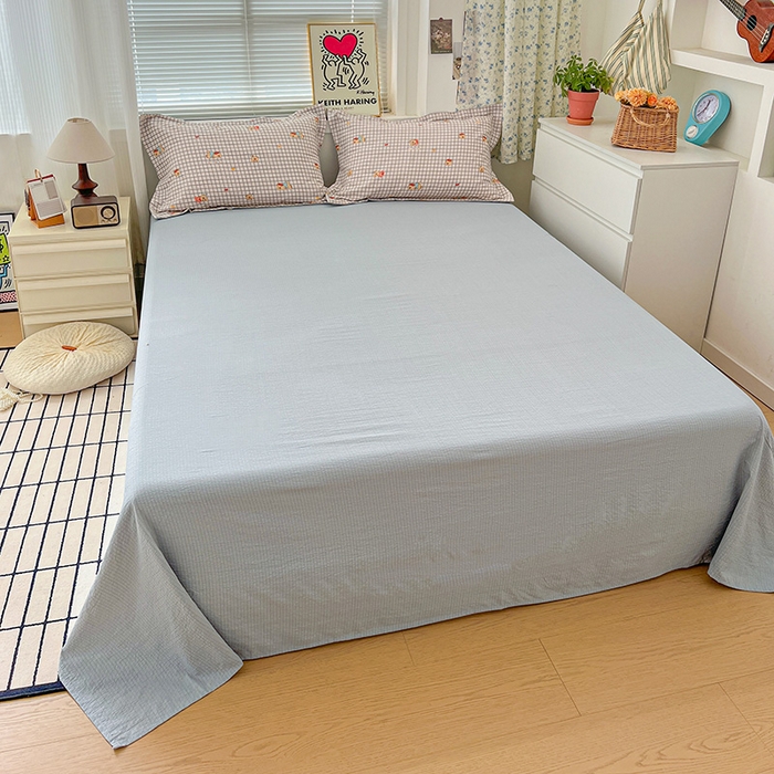 91家纺网 家纺一手货源 找家纺 梦纤绒 2025新款古法水洗棉小布袋四件套，高克重木棉云柔棉 啵啵熊