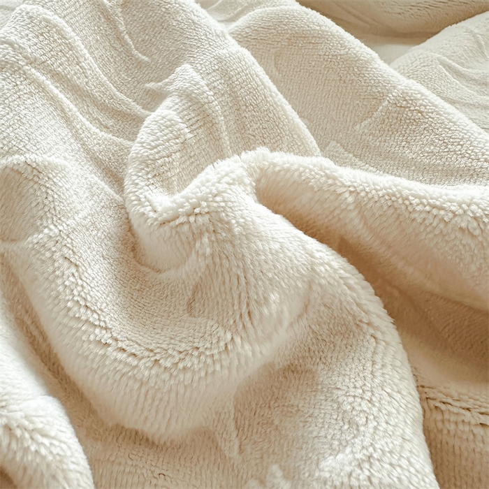 91家纺网 家纺一手货源 找家纺 兰紫橙家纺 2025新款韩式花边款剪花提花牛奶绒四件套 花边款-一路生花-米咖