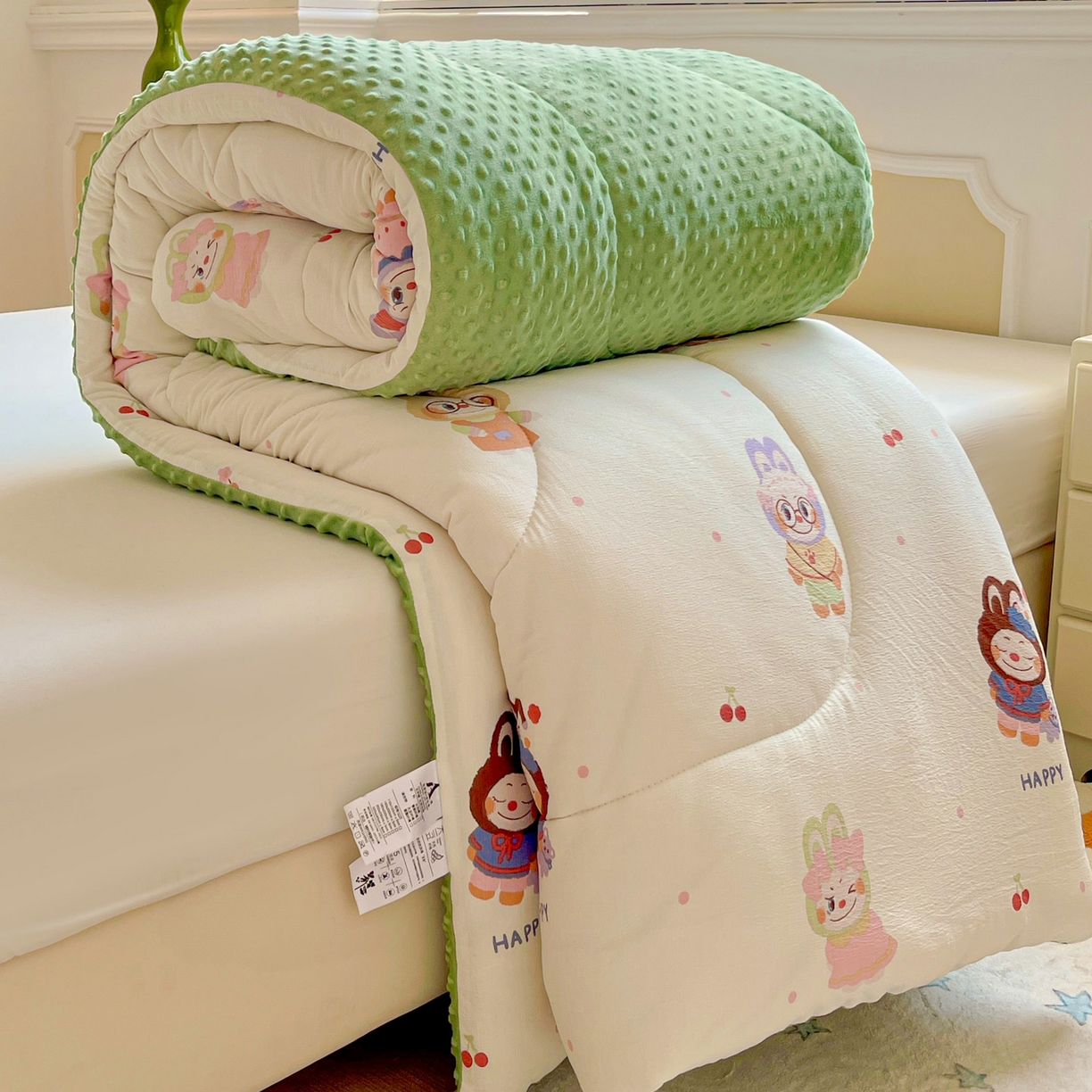 91家纺网 家纺一手货源 找家纺 艺菲阁家纺 2025新款豆豆绒被子 拉布大王