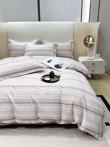 91家纺网 家纺一手货源 找家纺 木易家居 2026新款100%全棉纯棉加厚四件套（礼盒包装）（提供买家秀）北美风情-桔