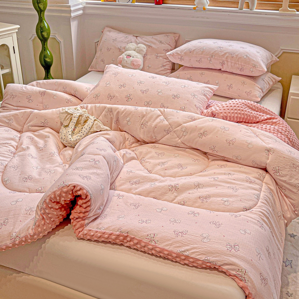 91家纺网 家纺一手货源 找家纺 艺菲阁家纺 2025新款豆豆绒被子 心愿