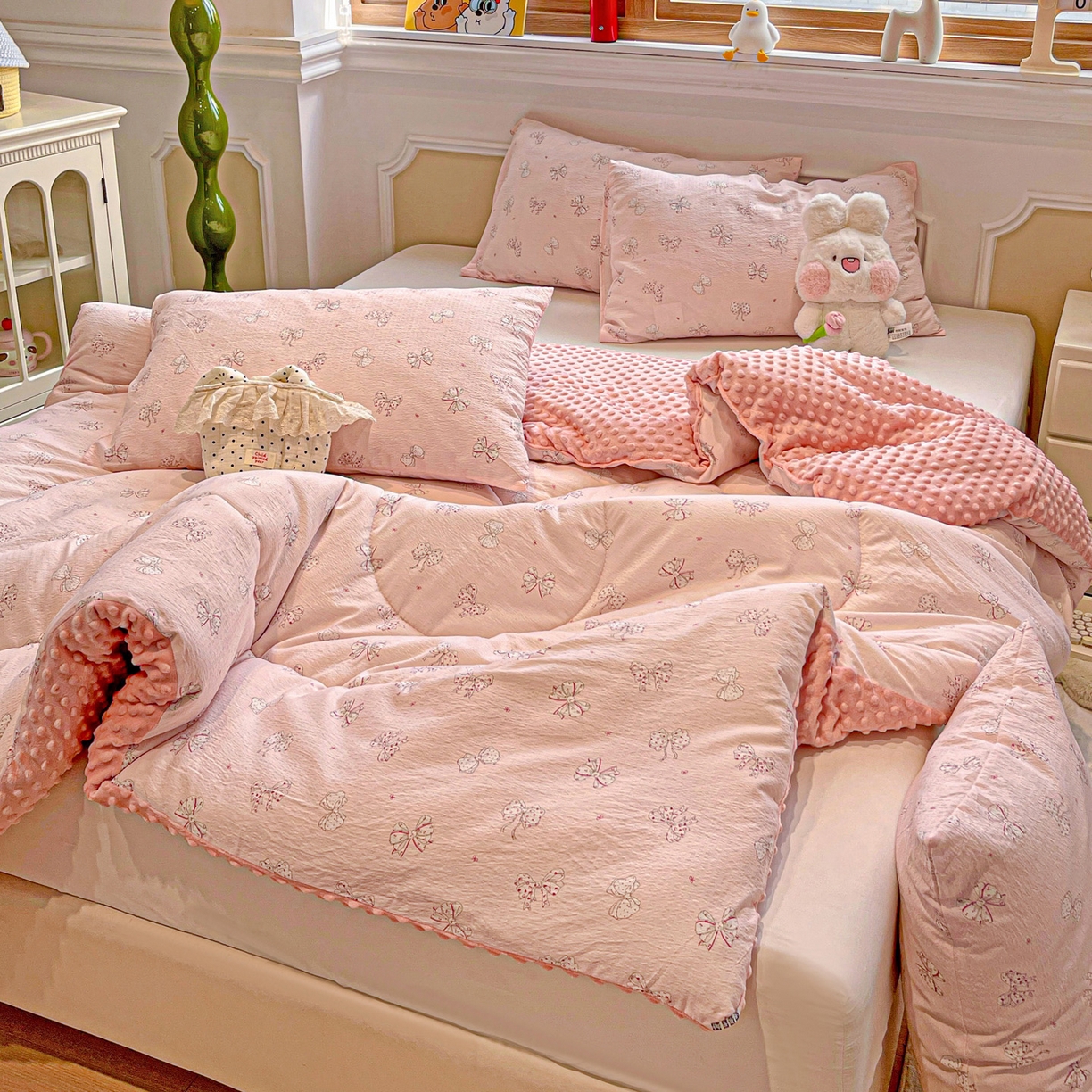 91家纺网 家纺一手货源 找家纺 艺菲阁家纺 2025新款豆豆绒被子 心愿