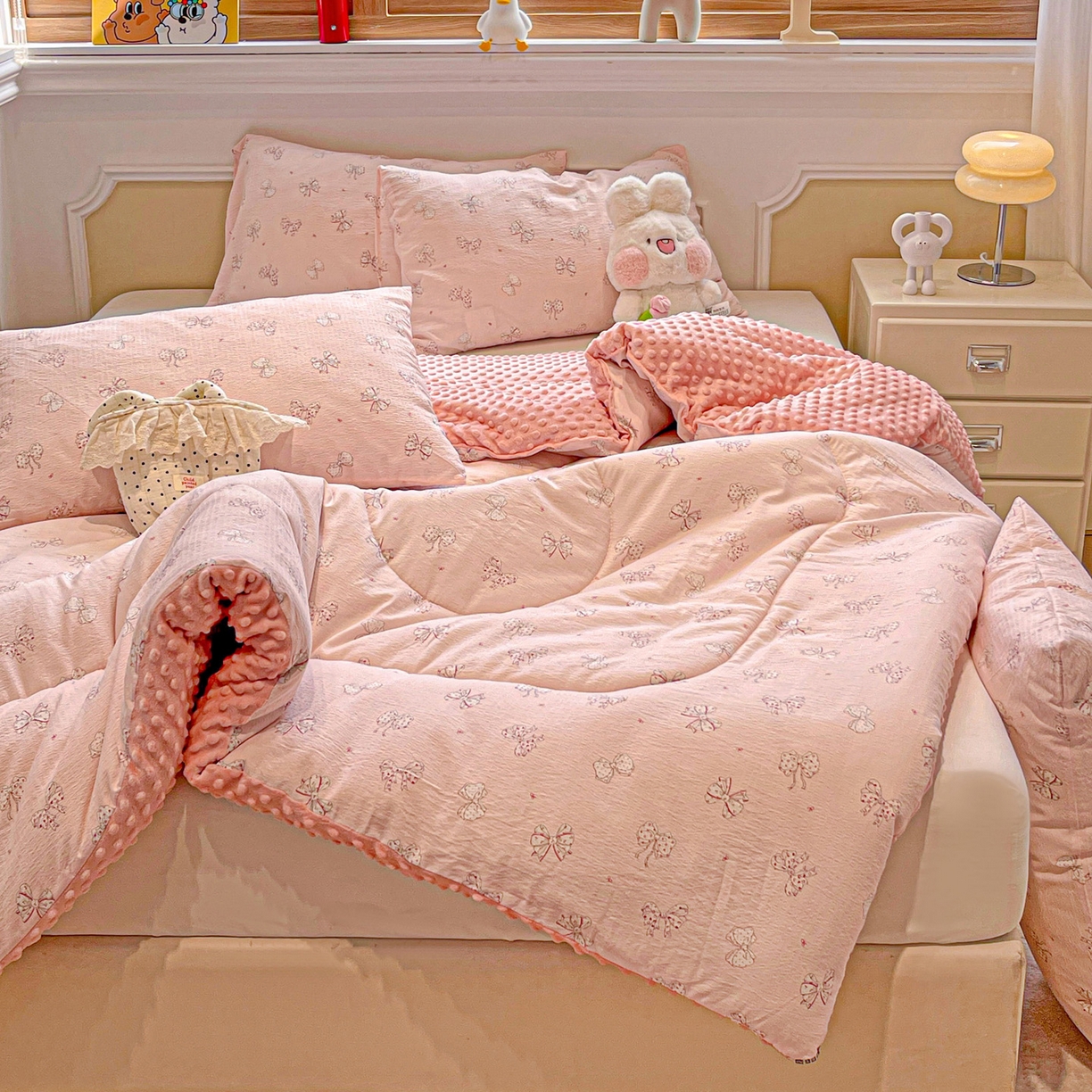 91家纺网 家纺一手货源 找家纺 艺菲阁家纺 2025新款豆豆绒被子 心愿