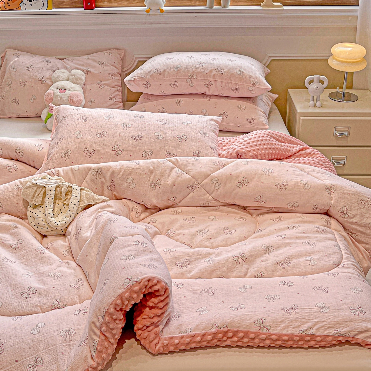 91家纺网 家纺一手货源 找家纺 艺菲阁家纺 2025新款豆豆绒被子 心愿