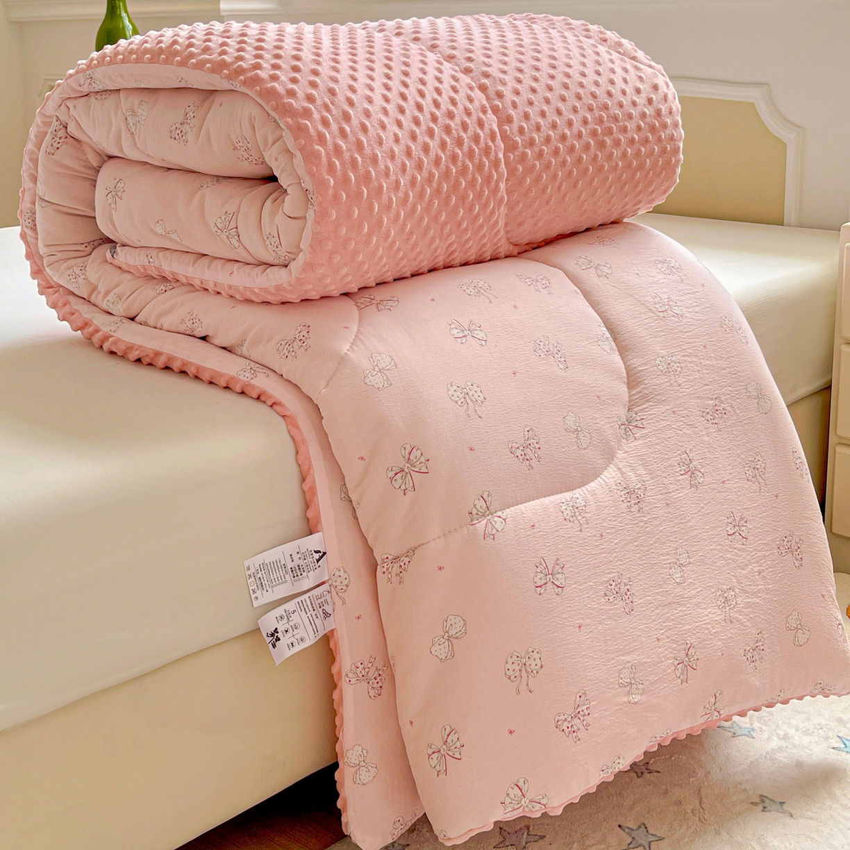 91家纺网 家纺一手货源 找家纺 艺菲阁家纺 2025新款豆豆绒被子 心愿