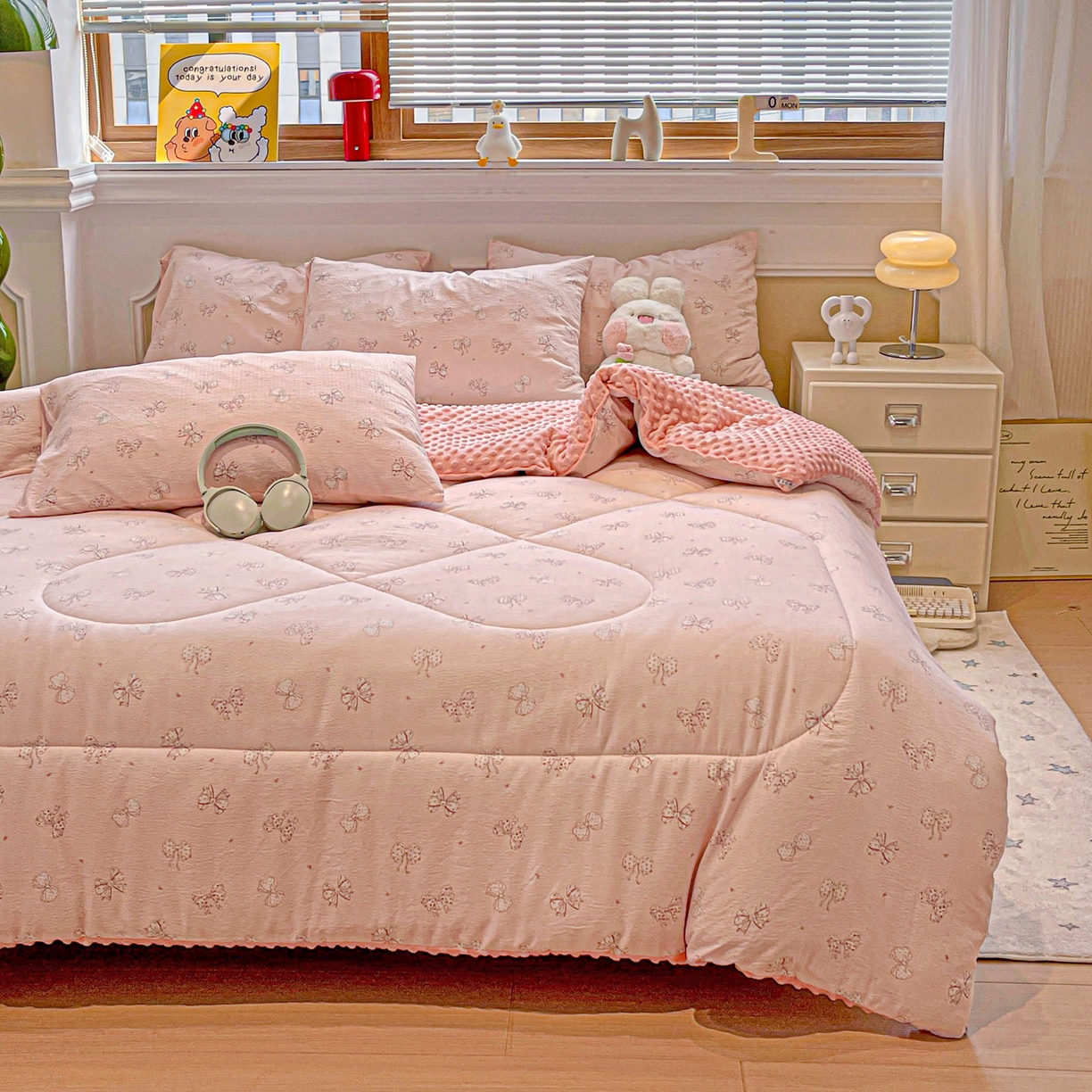 91家纺网 家纺一手货源 找家纺 艺菲阁家纺 2025新款豆豆绒被子 心愿