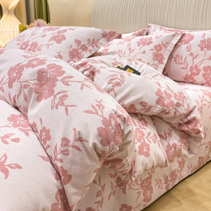 木易家居 2026新款100%全棉纯棉加厚四件套（礼盒包装）（提供买家秀）小桥人家-粉