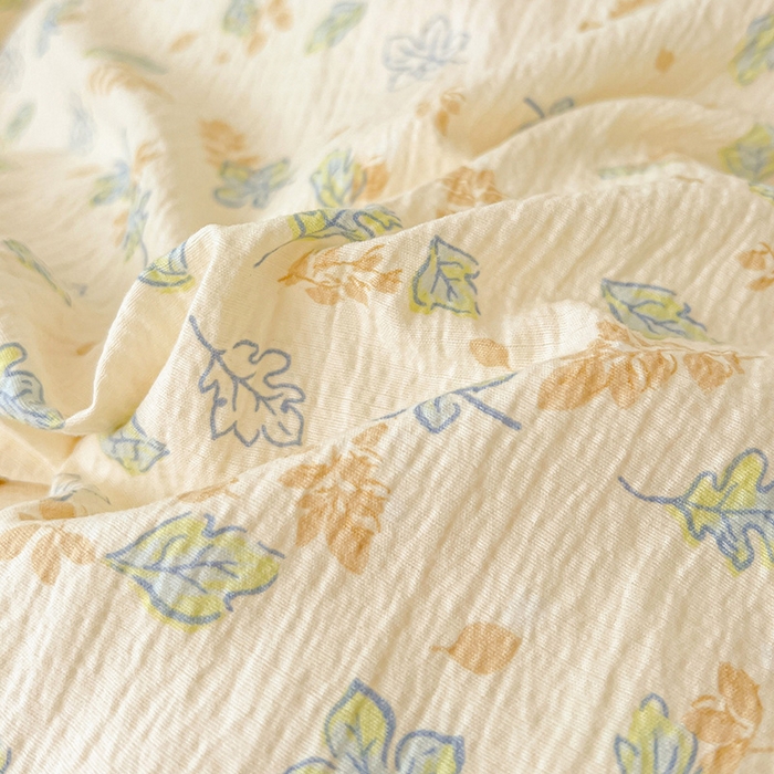 91家纺网 家纺一手货源 找家纺 梦纤绒 2025新款古法水洗棉小布袋四件套，高克重木棉云柔棉 清风絮语