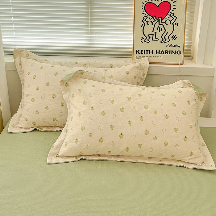 91家纺网 家纺一手货源 找家纺 梦纤绒 2025新款古法水洗棉小布袋四件套，高克重木棉云柔棉 森林物语