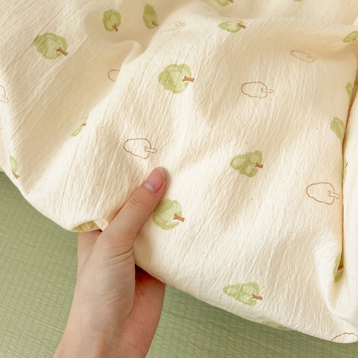 91家纺网 家纺一手货源 找家纺 梦纤绒 2025新款古法水洗棉小布袋四件套，高克重木棉云柔棉 森林物语