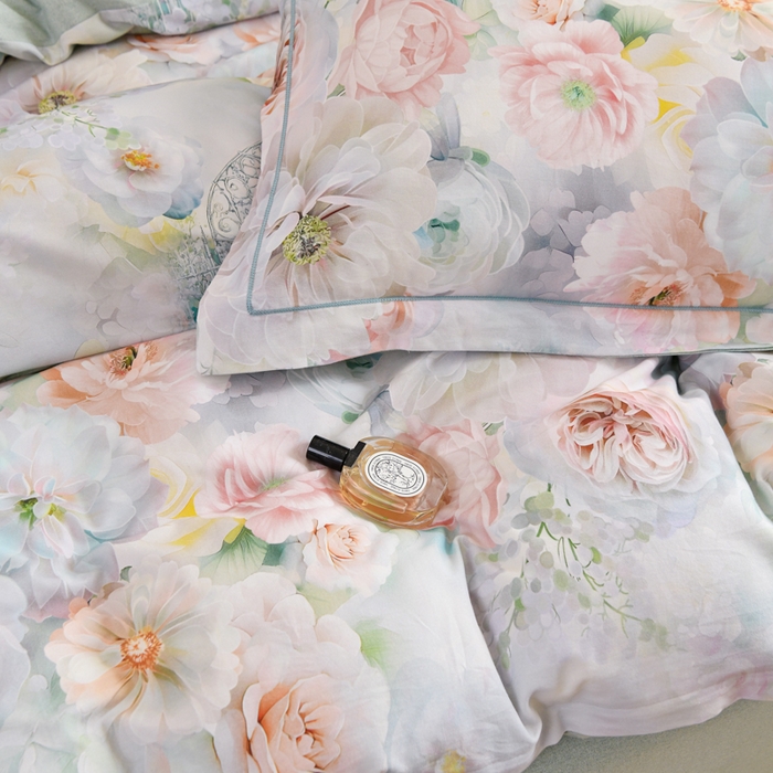 91家纺网 家纺一手货源 找家纺 铭浩家纺 2025新款全棉纯棉数码印花四件套 盛夏-绿