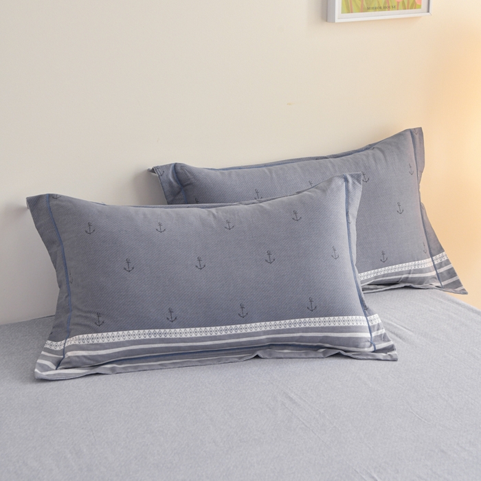 91家纺网 家纺一手货源 找家纺 铭浩家纺 2025新款全棉纯棉数码印花四件套 西雅图-蓝