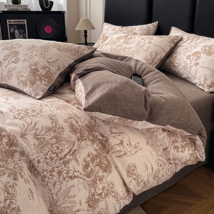 91家纺网 家纺一手货源 找家纺 （总）海岛哥哥 2025新款原麻复古亚麻四件套系列