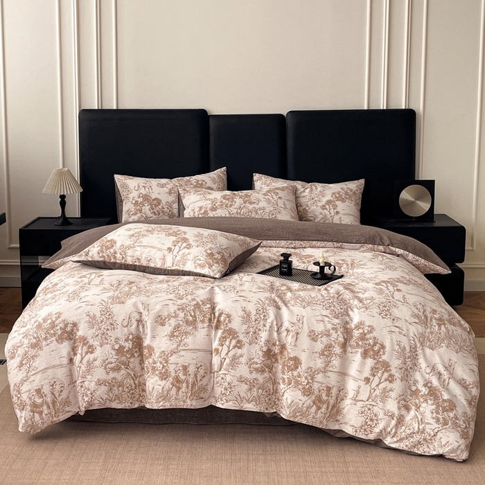 91家纺网 家纺一手货源 找家纺 （总）海岛哥哥 2025新款原麻复古亚麻四件套系列