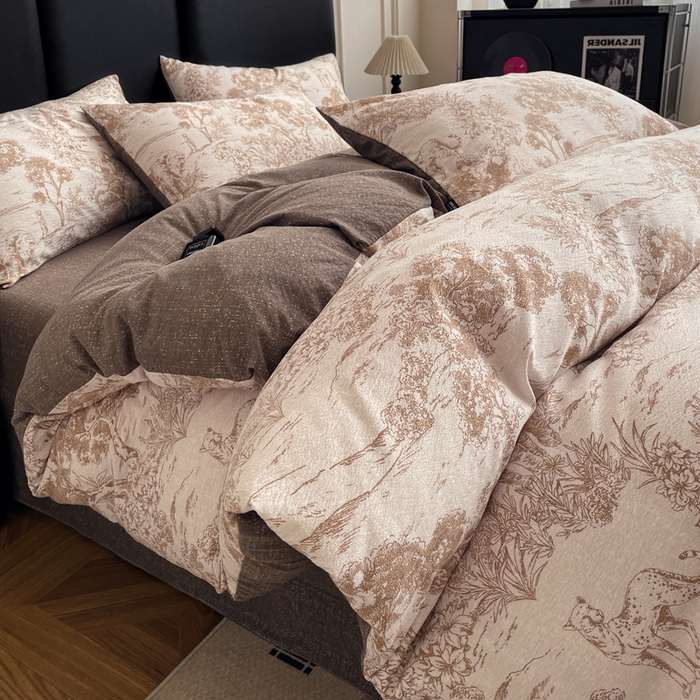 91家纺网 家纺一手货源 找家纺 （总）海岛哥哥 2025新款原麻复古亚麻四件套系列