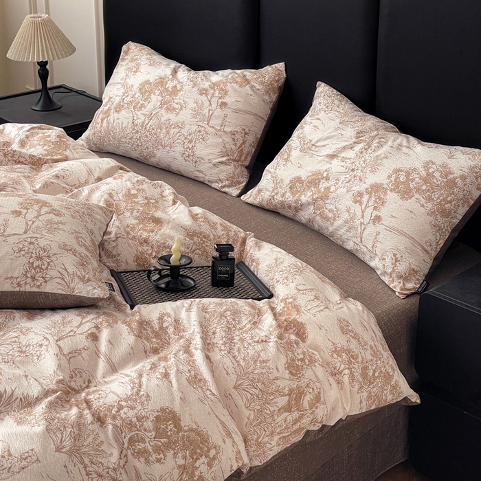 91家纺网 家纺一手货源 找家纺 （总）海岛哥哥 2025新款原麻复古亚麻四件套系列