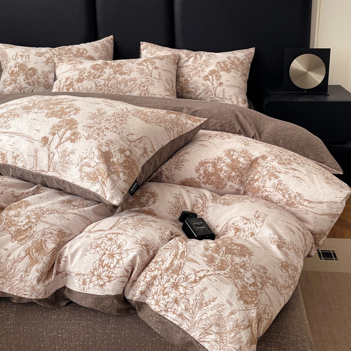 91家纺网 家纺一手货源 找家纺 （总）海岛哥哥 2025新款原麻复古亚麻四件套系列