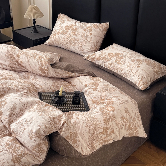 91家纺网 家纺一手货源 找家纺 （总）海岛哥哥 2025新款原麻复古亚麻四件套系列