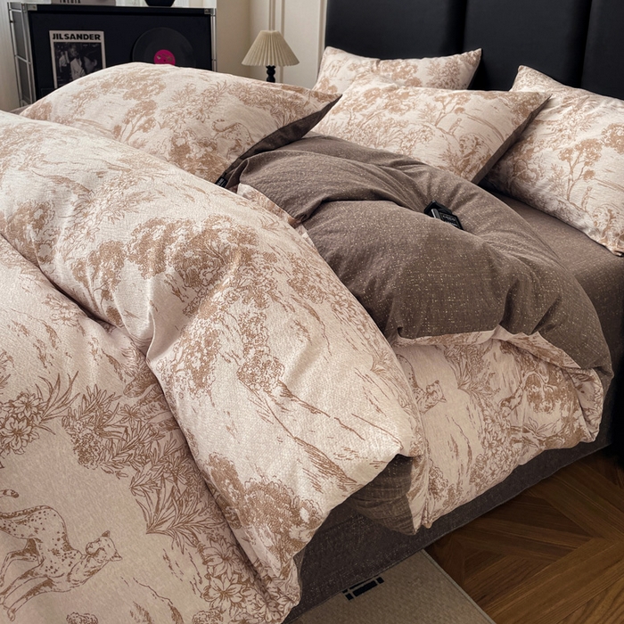 91家纺网 家纺一手货源 找家纺 （总）海岛哥哥 2025新款原麻复古亚麻四件套系列