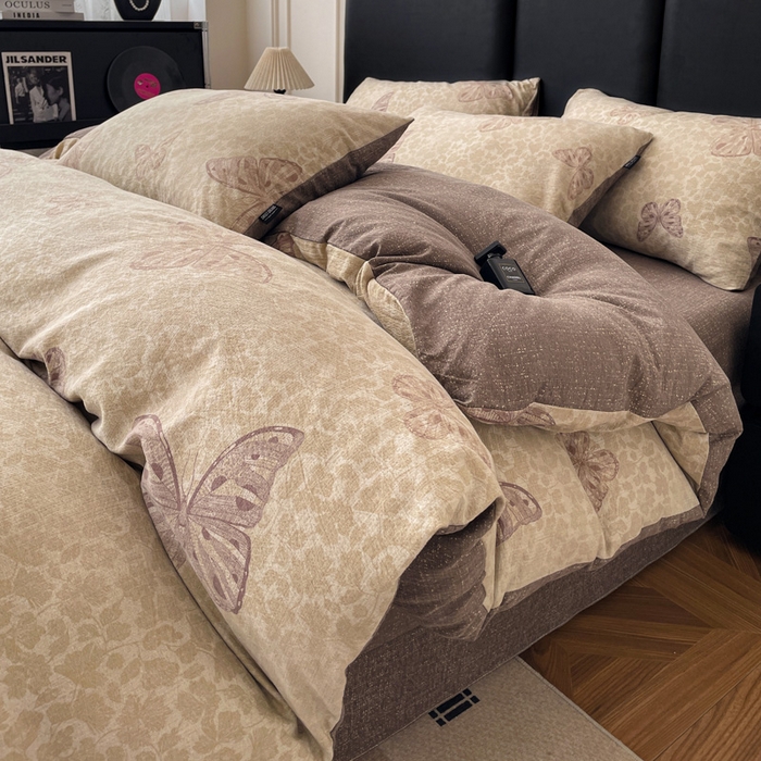 91家纺网 家纺一手货源 找家纺 （总）海岛哥哥 2025新款原麻复古亚麻四件套系列