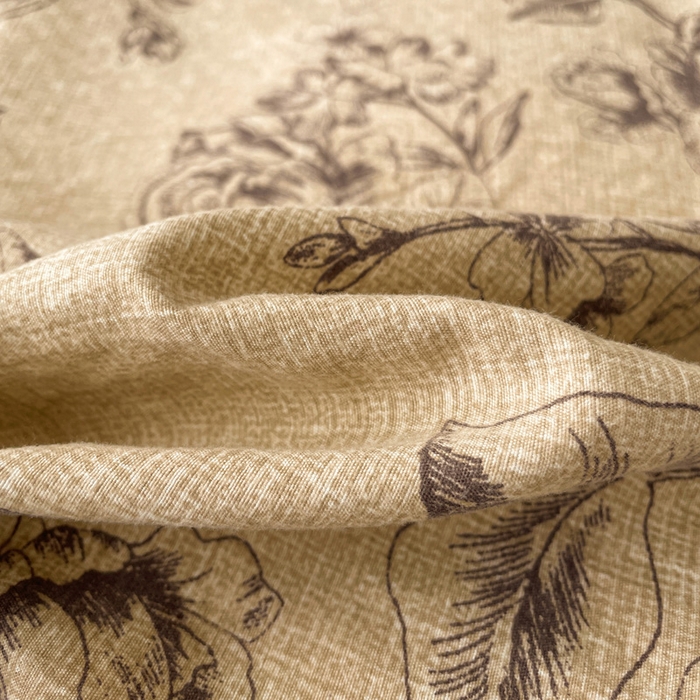 91家纺网 家纺一手货源 找家纺 海岛哥哥 2025新款原麻复古亚麻四件套系列 花无意