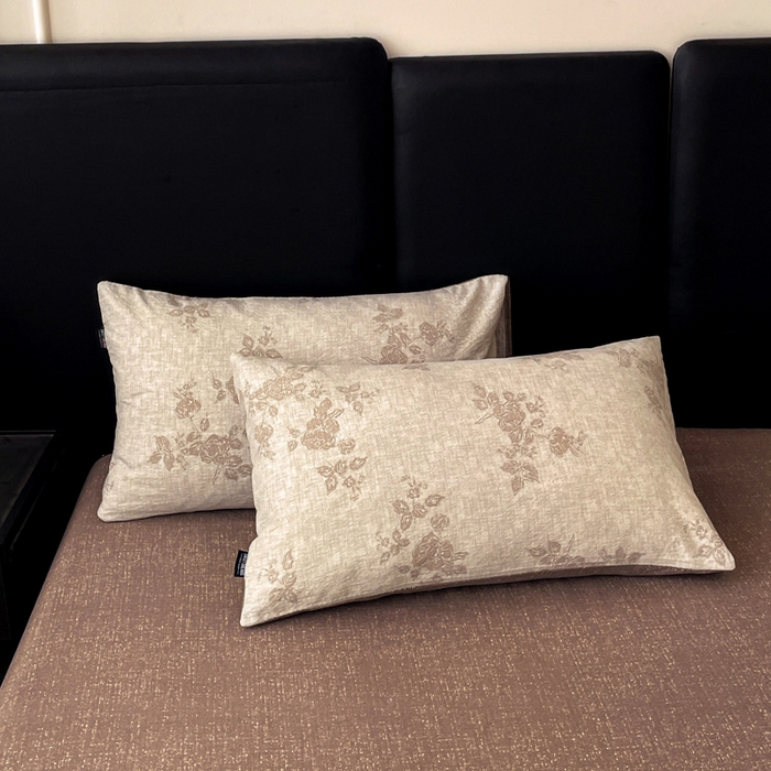 91家纺网 家纺一手货源 找家纺 海岛哥哥 2025新款原麻复古亚麻四件套系列 静谧花香-咖