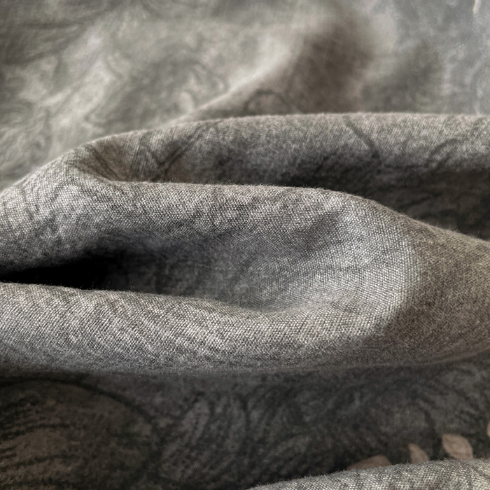 91家纺网 家纺一手货源 找家纺 海岛哥哥 2025新款原麻复古亚麻四件套系列 兰亭序-灰