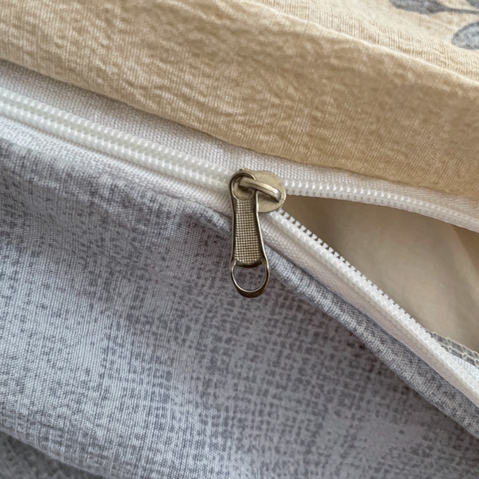 91家纺网 家纺一手货源 找家纺 海岛哥哥 2025新款原麻复古亚麻四件套系列 兰亭序-米