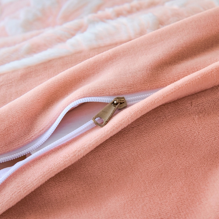 91家纺网 家纺一手货源 找家纺 尚品凤凰 2025兔毛绒四件套 爱娜  粉