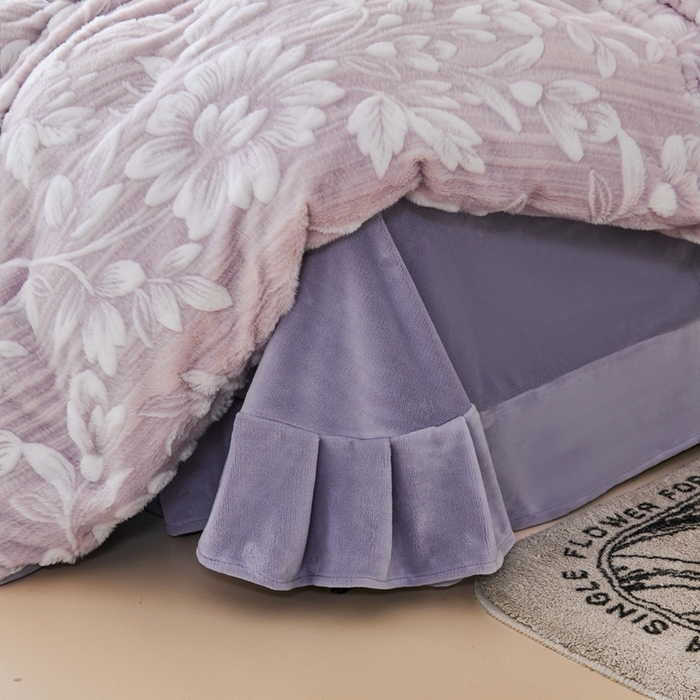 91家纺网 家纺一手货源 找家纺 尚品凤凰 2025兔毛绒四件套 春絮  紫