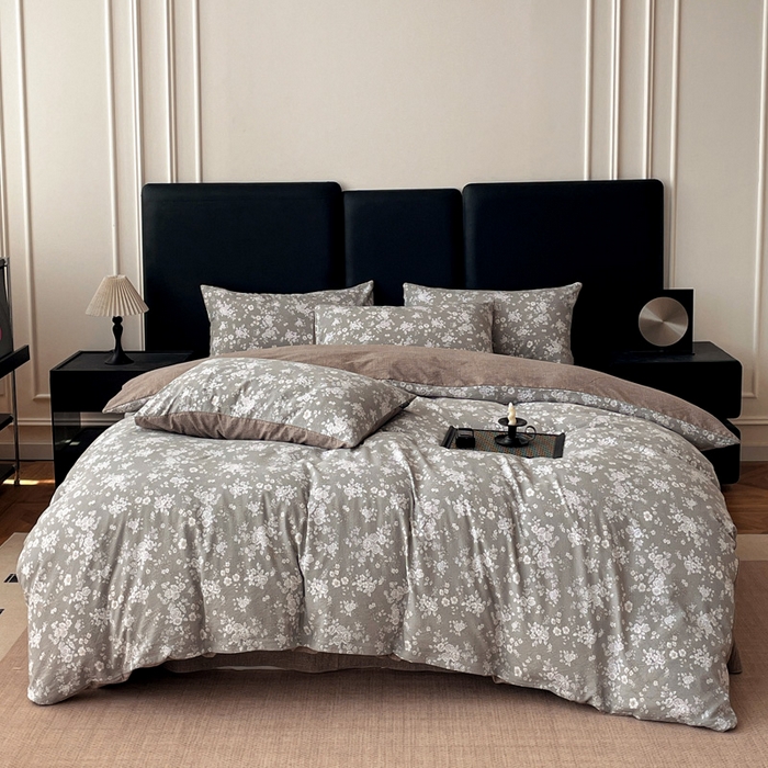 91家纺网 家纺一手货源 找家纺 海岛哥哥 2025新款原麻复古亚麻四件套系列 素颜