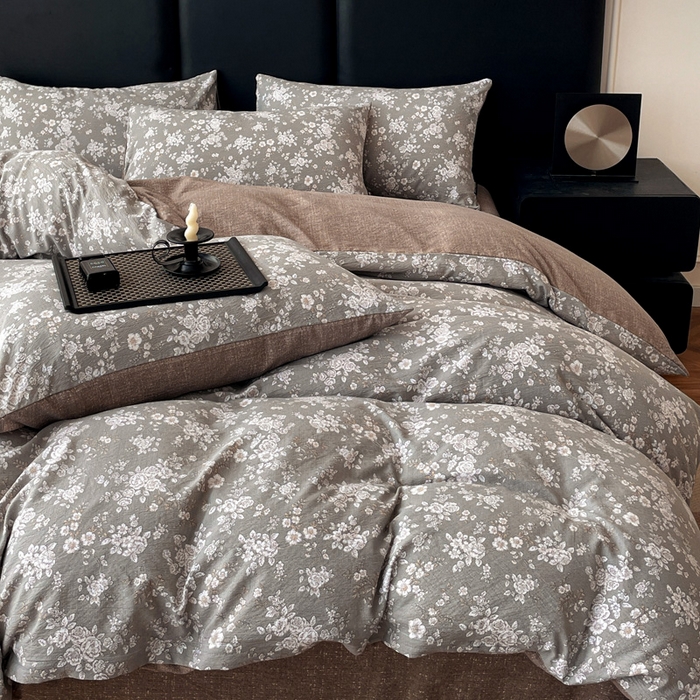 91家纺网 家纺一手货源 找家纺 海岛哥哥 2025新款原麻复古亚麻四件套系列 素颜